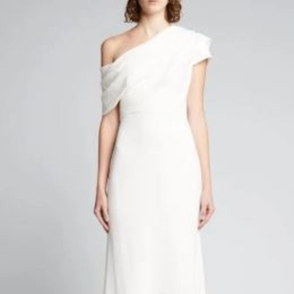 Badgley Mischka Ivory Evening Gown- Size 10